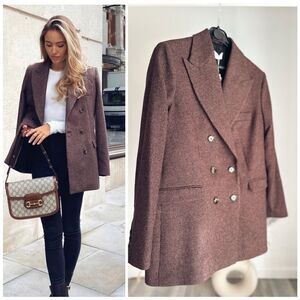 Mango Wool Blend Blazer New